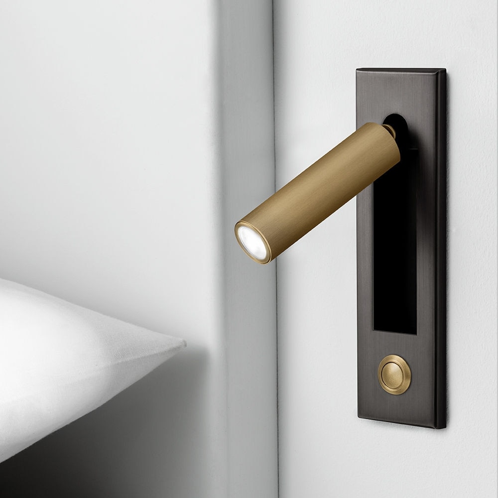 Lámpara cabecero de cama, led 2W lámpara de lectura, Luz cabecero cama