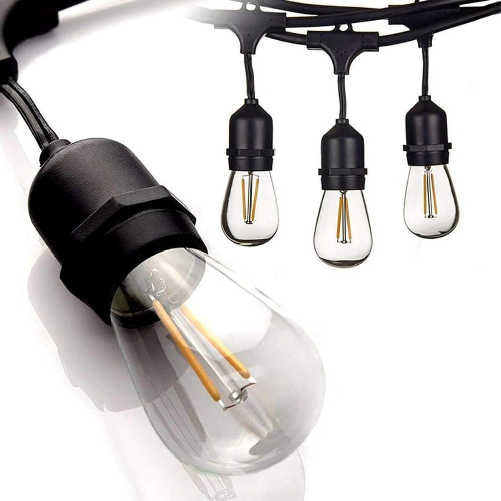Guirnalda LEDs E27 intemperie IP65 de 7m a 15m longitud