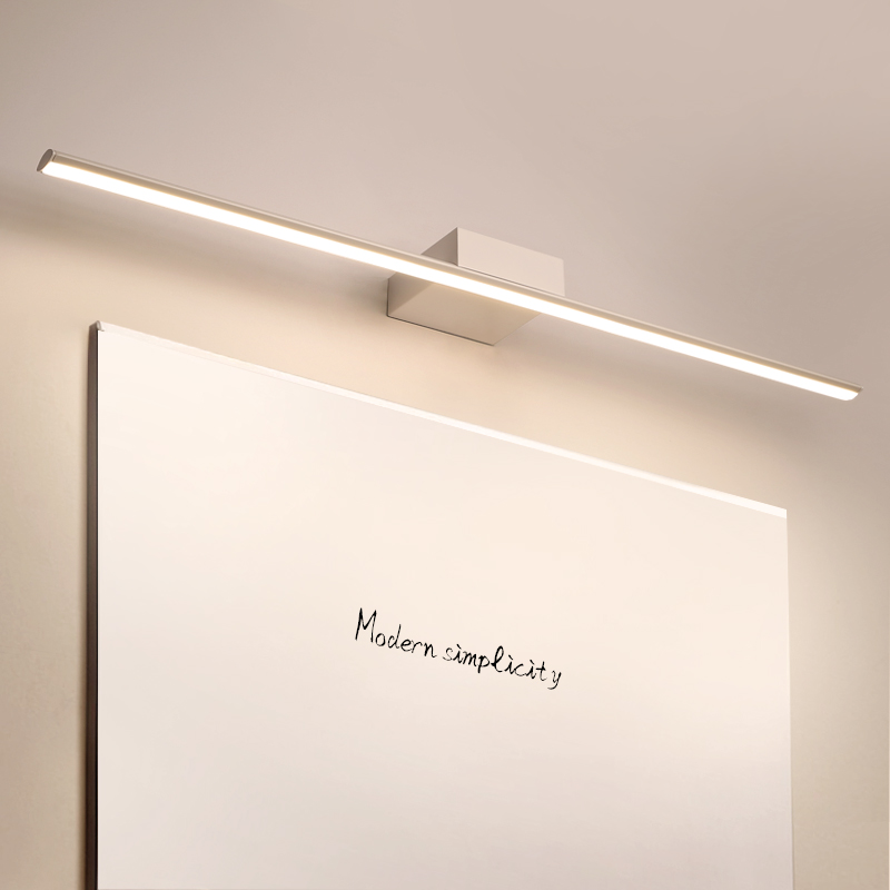 Aplique espejo baño elegante línea de diseño funcional minimalista
