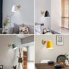 Aplique pared de madera estilo nórdico, casquillo E27 - Imagen 6