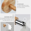 Aplique pared de madera estilo nórdico, casquillo E27 - Imagen 4