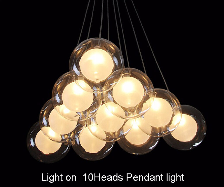 Lámpara Araña 15 Globos Dobles De Cristal Con LED Casquillo G4