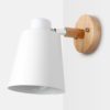 Aplique pared de madera estilo nórdico, casquillo E27 - Imagen 8