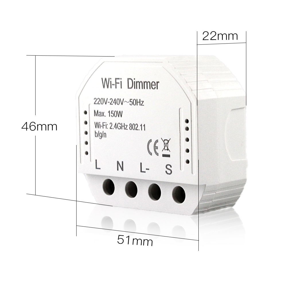 Regulador Intensidad Luz Wifi. Dimmer Inteligente 150W, Control