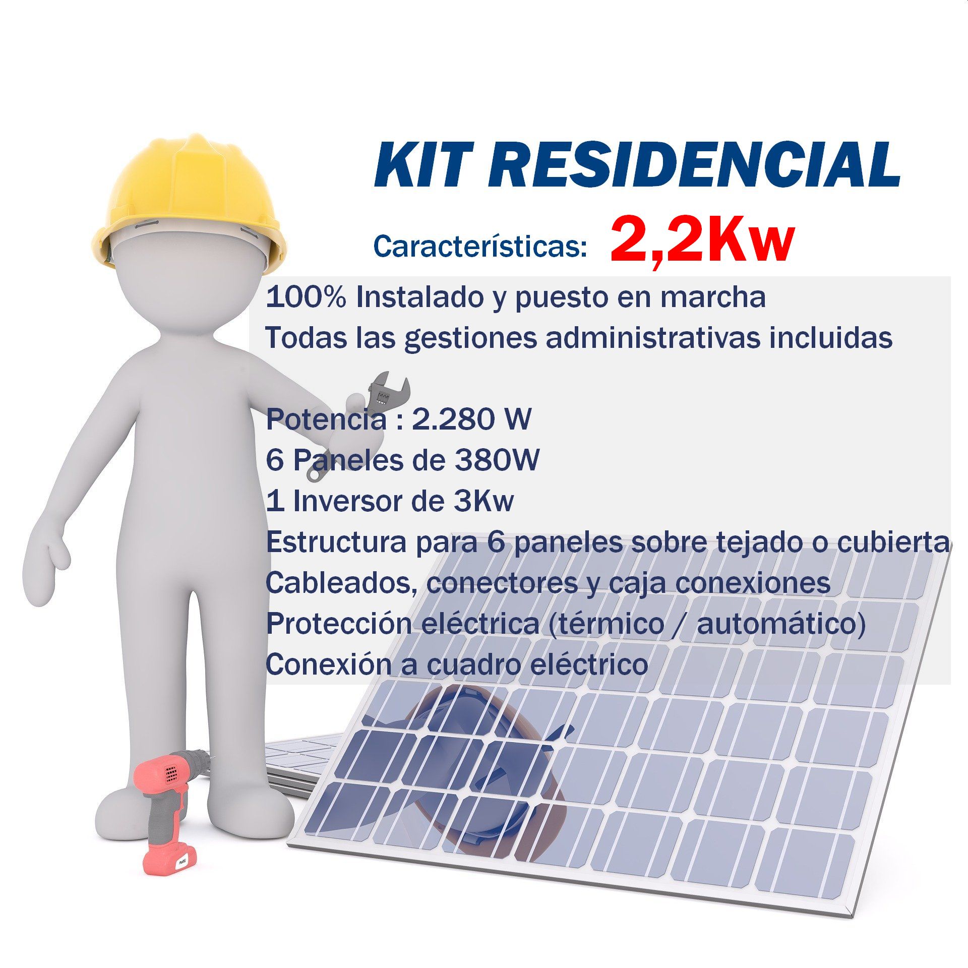 Kit solar autoconsumo 2 Kw