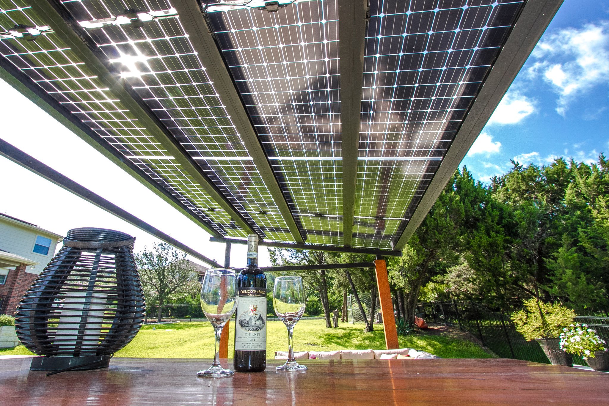 costilla luces Cinco Panel Solar Para Pergolas Transparente - PERGOLAS FOTOVOLT