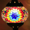 Lámpara echa a mano con mosaicos de cristal colores estilo árabe marroquí, portalámparas E27. - Imagen 11