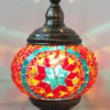 Lámpara echa a mano con mosaicos de cristal colores estilo árabe marroquí, portalámparas E27. - Imagen 8