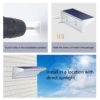 luz Solar luces solares para exterior jardin sensor de movimiento de movimiento para jardín al aire libre, lámpara de pared de aluminio con alimentación Luces Solares LED 24/48/60, resistente al agua,focos solares - Imagen 5