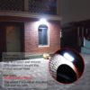 luz Solar luces solares para exterior jardin sensor de movimiento de movimiento para jardín al aire libre, lámpara de pared de aluminio con alimentación Luces Solares LED 24/48/60, resistente al agua,focos solares - Imagen 6